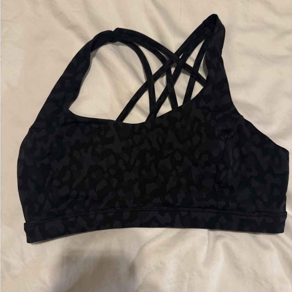 Lululemon Women's Black Strappy Sports Bra